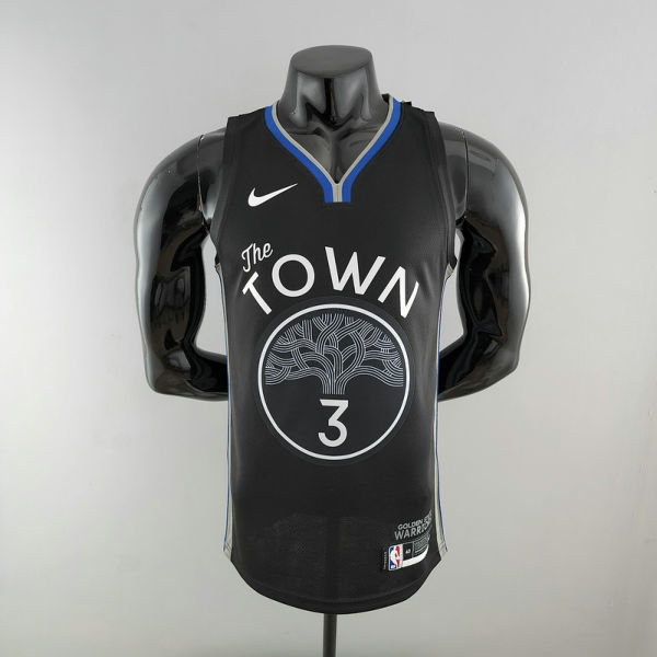 2020 POOLE#3 Warriors City Edition Black   Grey NBA Jersey S-XXL
