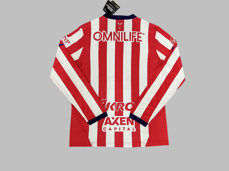 24-25 Chivas Home Long Sleeve Soccer Jerseys Yupoo
