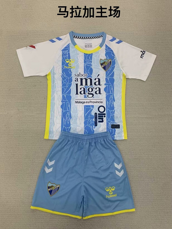 24-25 Malaga Home Kids Soccer Jerseys Yupoo