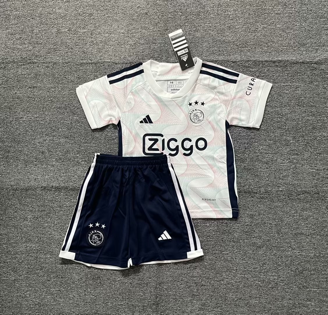 23-24 Ajax Away Kids Soccer Jerseys Yupoo