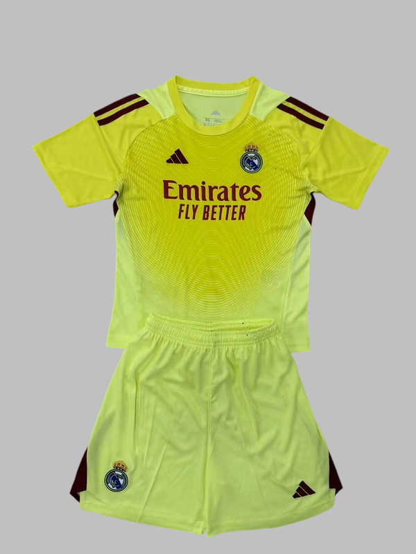 25-26 Real Madrid Goalkeeper Kids Cheap Soccer Jerseys Yupoo