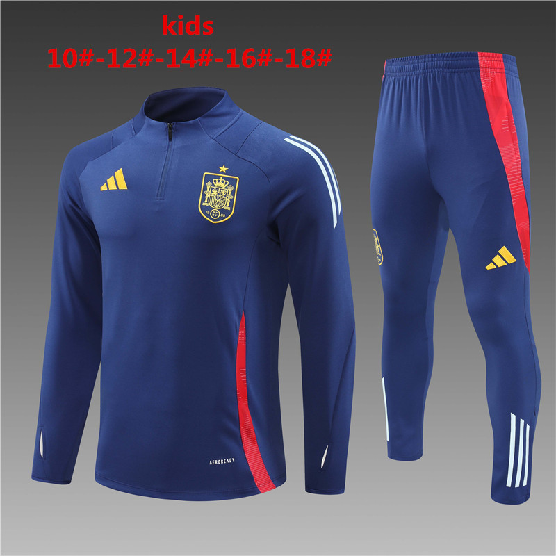 2024 Spain Kids Long Sleeve Training Suit Yupoo