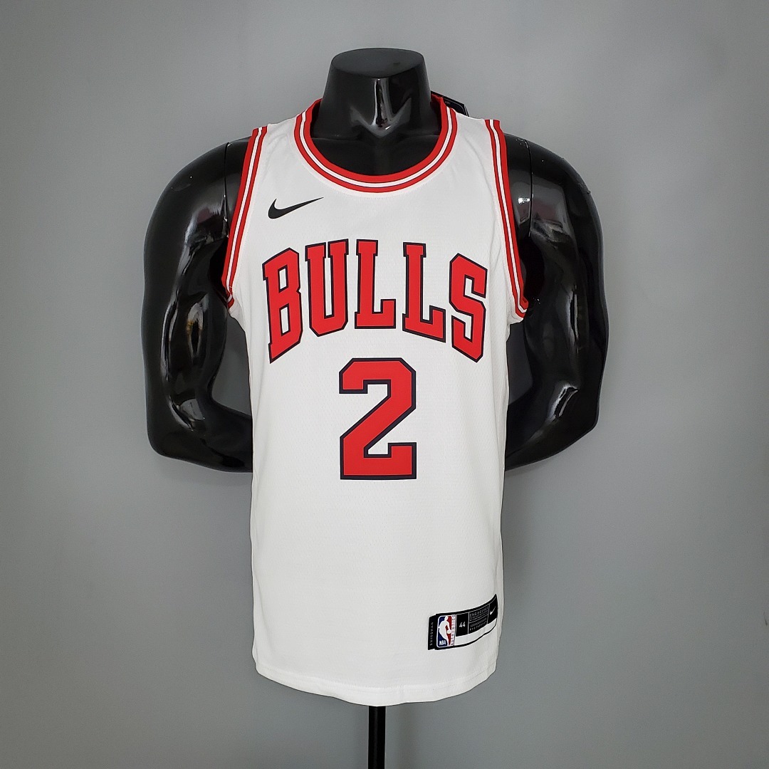 BALL#2 Chicago Bulls white NBA jersey Size S-XXL