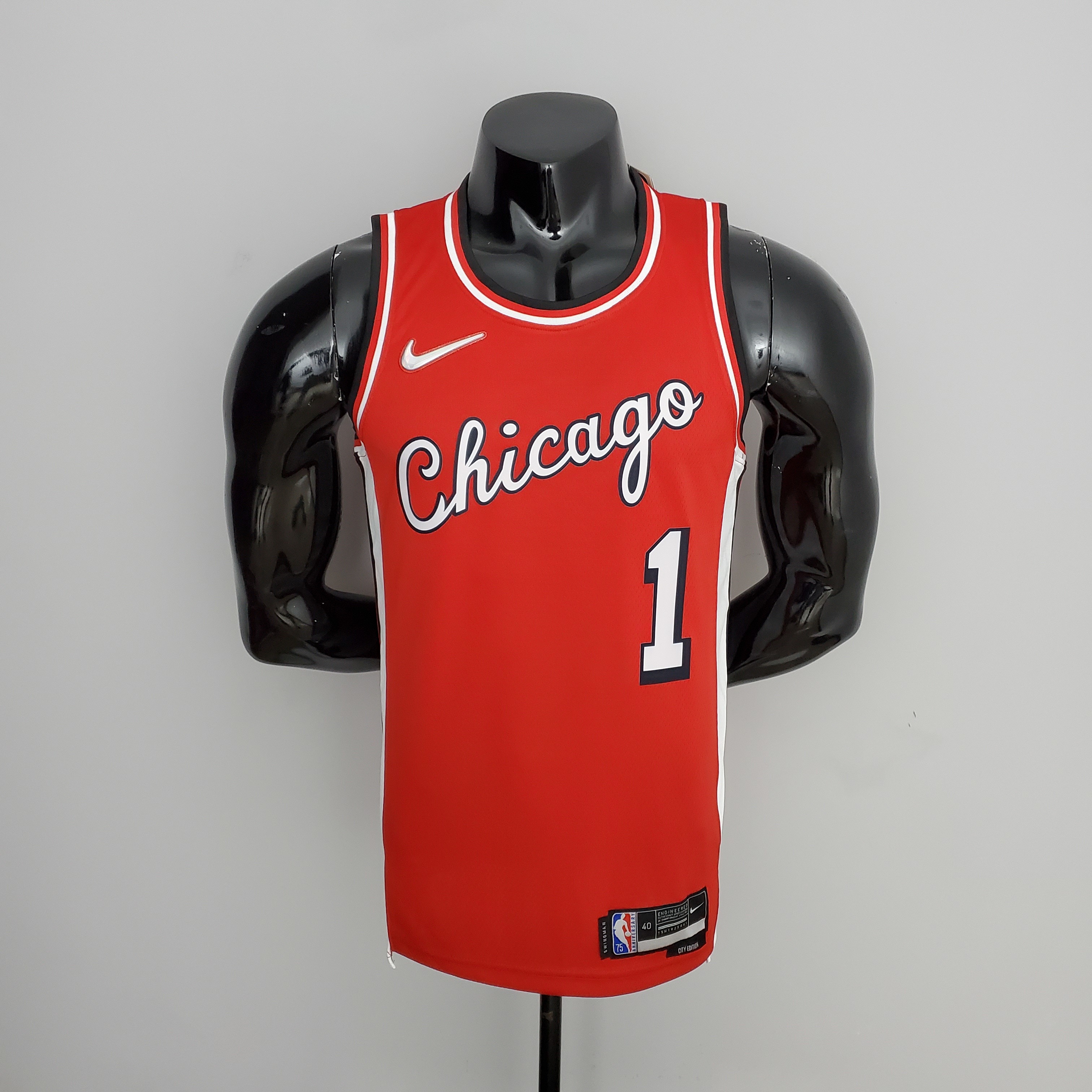 75th Anniversary 2022 Season Chicago Bulls ROSE#1 City Edition Red NBA Jersey S-XXL