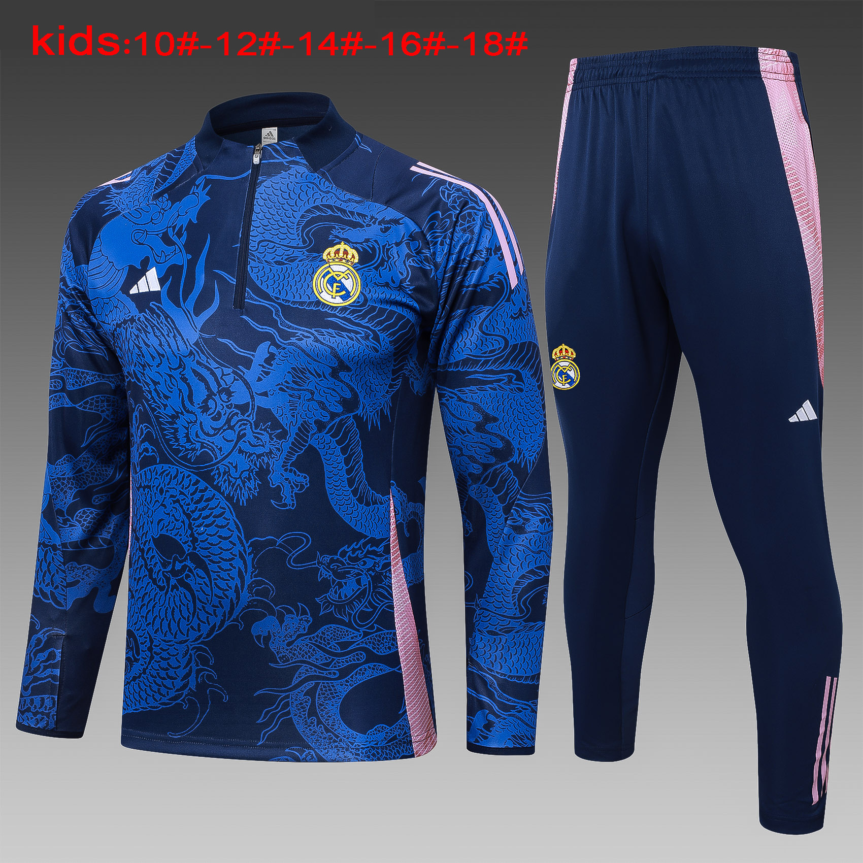 24-25 Real Madrid Kids Long Sleeve Training Suit Yupoo