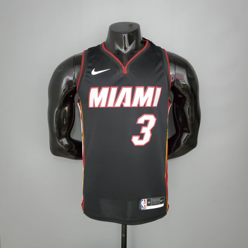 Miami Heat WADE#3 Black NBA Jersey S-XXL