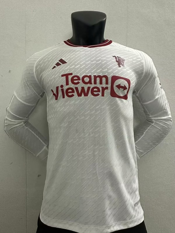 23-24 M-anchester U-nited Third Player Version Long Sleeve Soccer Jerseys Yupoo