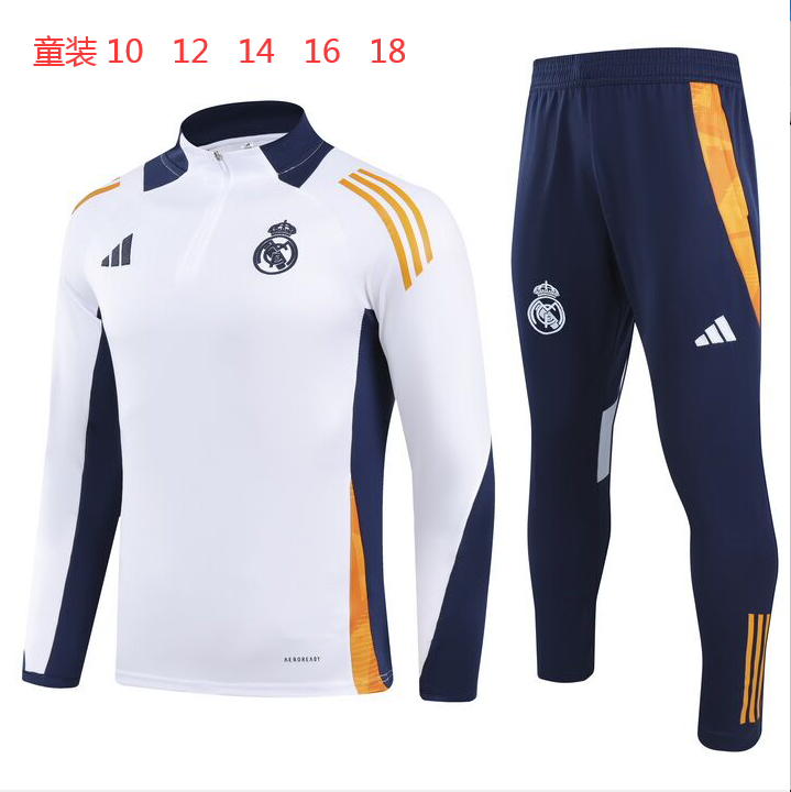 24-25 Real Madrid Kids Long Sleeve Training Suit Yupoo