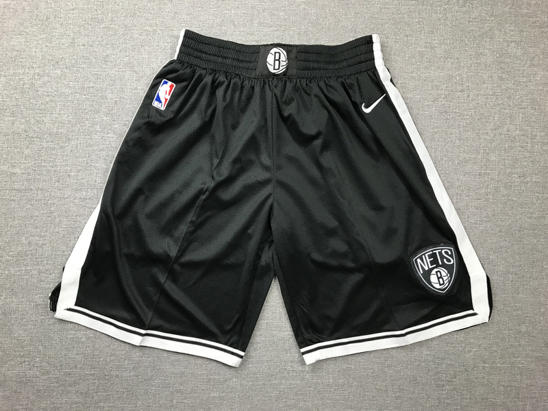 Nets Black Shorts Embroidery