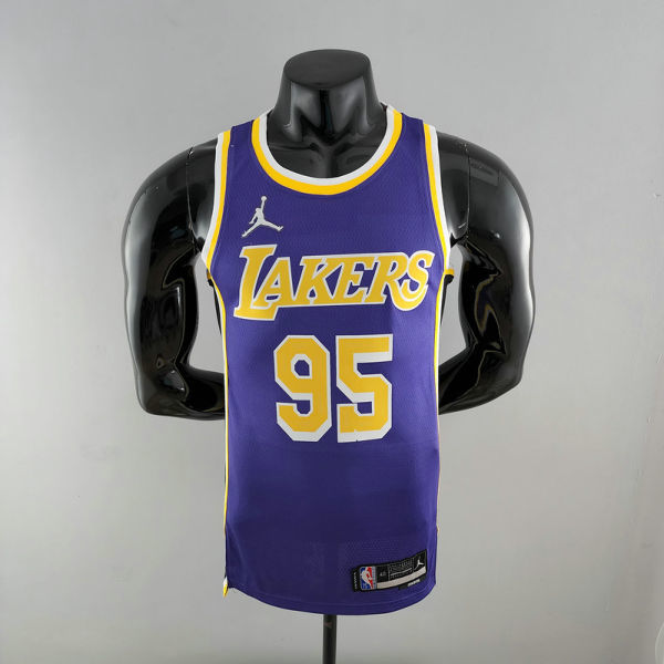 75th Anniversary TOSCANO #95 Los Angeles Lakers Jordan Purple NBA Jersey S-XXL