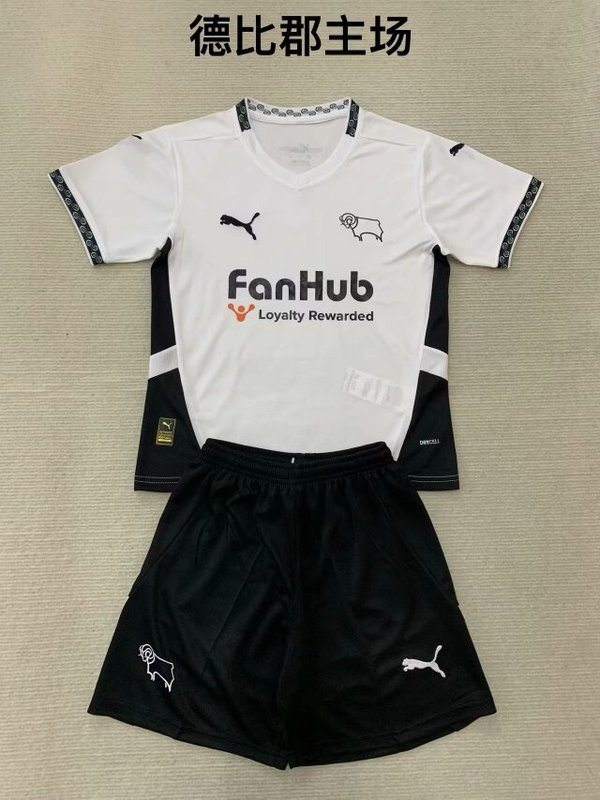 24-25 Derby County Home Kids Soccer Jerseys Yupoo