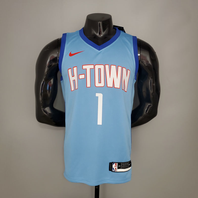 McCRADY#1 2021 Rockets City Edition Blue NBA Jersey S-XXL
