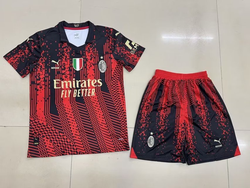 23-24 AC Milan Kids Soccer Jerseys Yupoo