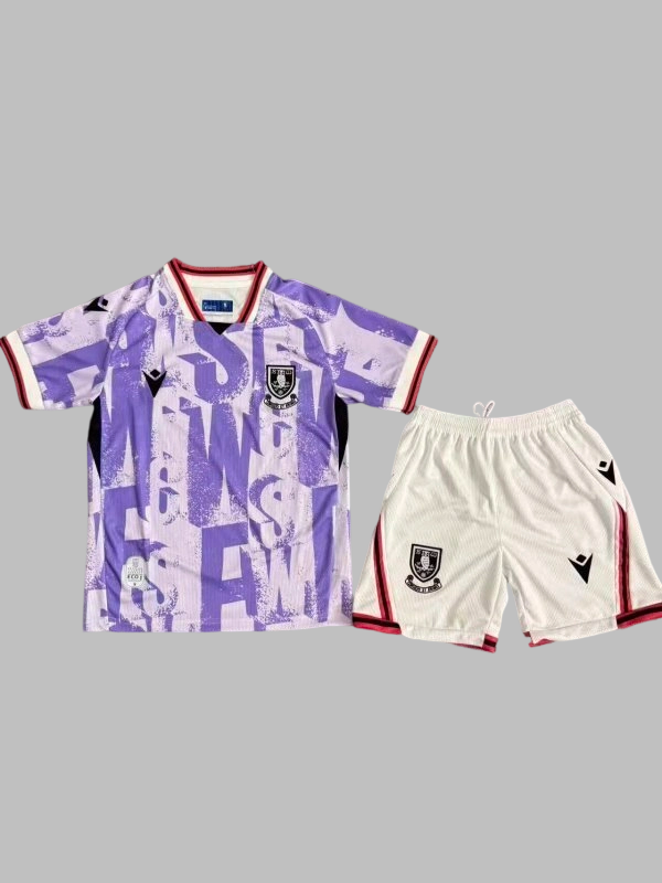 25-26 Sheffield United Away Kids Cheap Soccer Jerseys Yupoo
