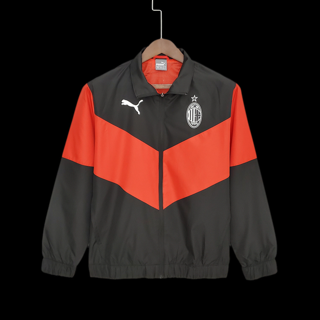 21/22 AC Milan Windbreaker Black & White S-XXL