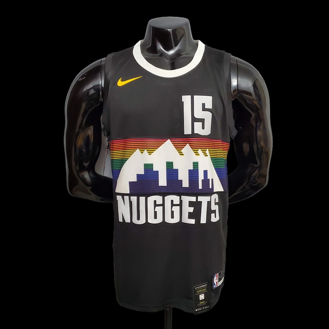 JDKIC#15 Nuggets City Edition Black jersey Size: XS-XXL Nike connect recognition