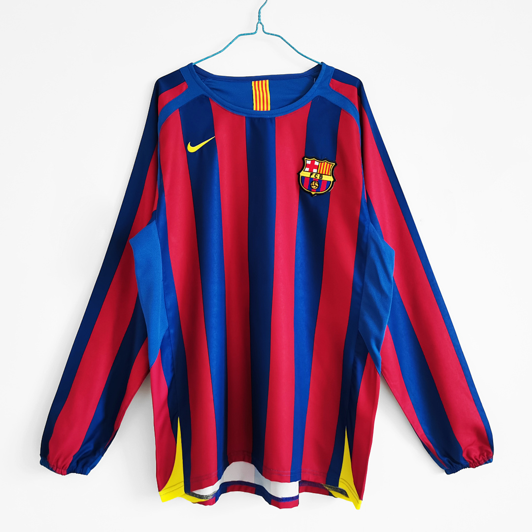 Retro: 2005-06 Barcelona home long sleeve S-2XL