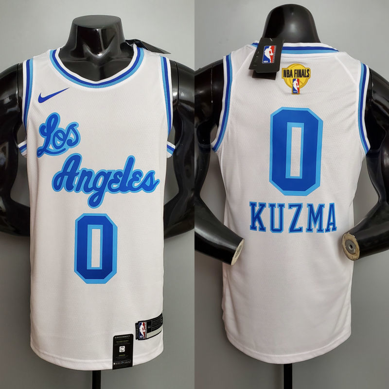Retro night KUZMA #0 Lakers White NBA jersey Size XS-XXL