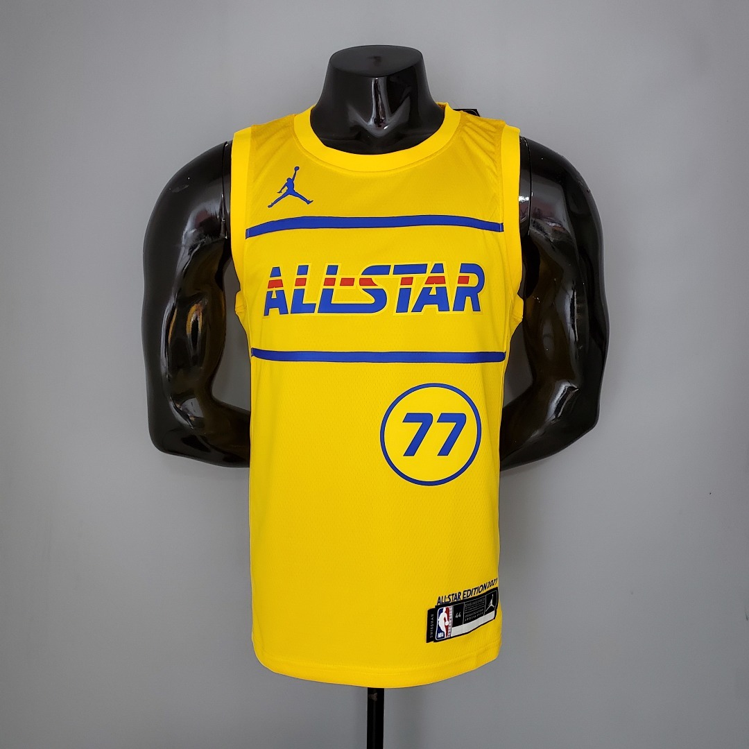 2021 DONCIC#77 All-Star Yellow NBA Jersey S-XXL