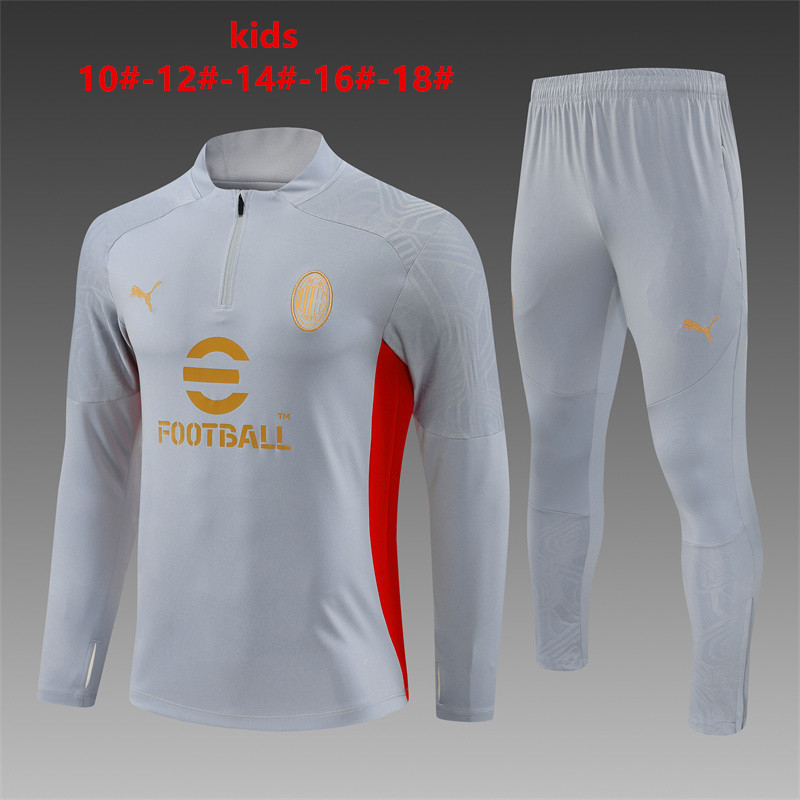 24-25 AC Milan Kids Long Sleeve Training Suit Yupoo