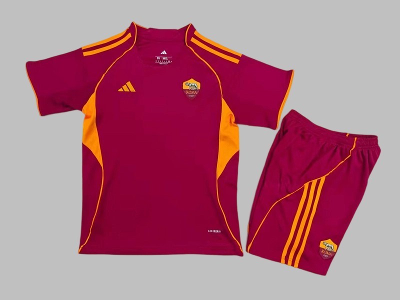 25-26 Roma Home Kids Cheap Soccer Jerseys Yupoo
