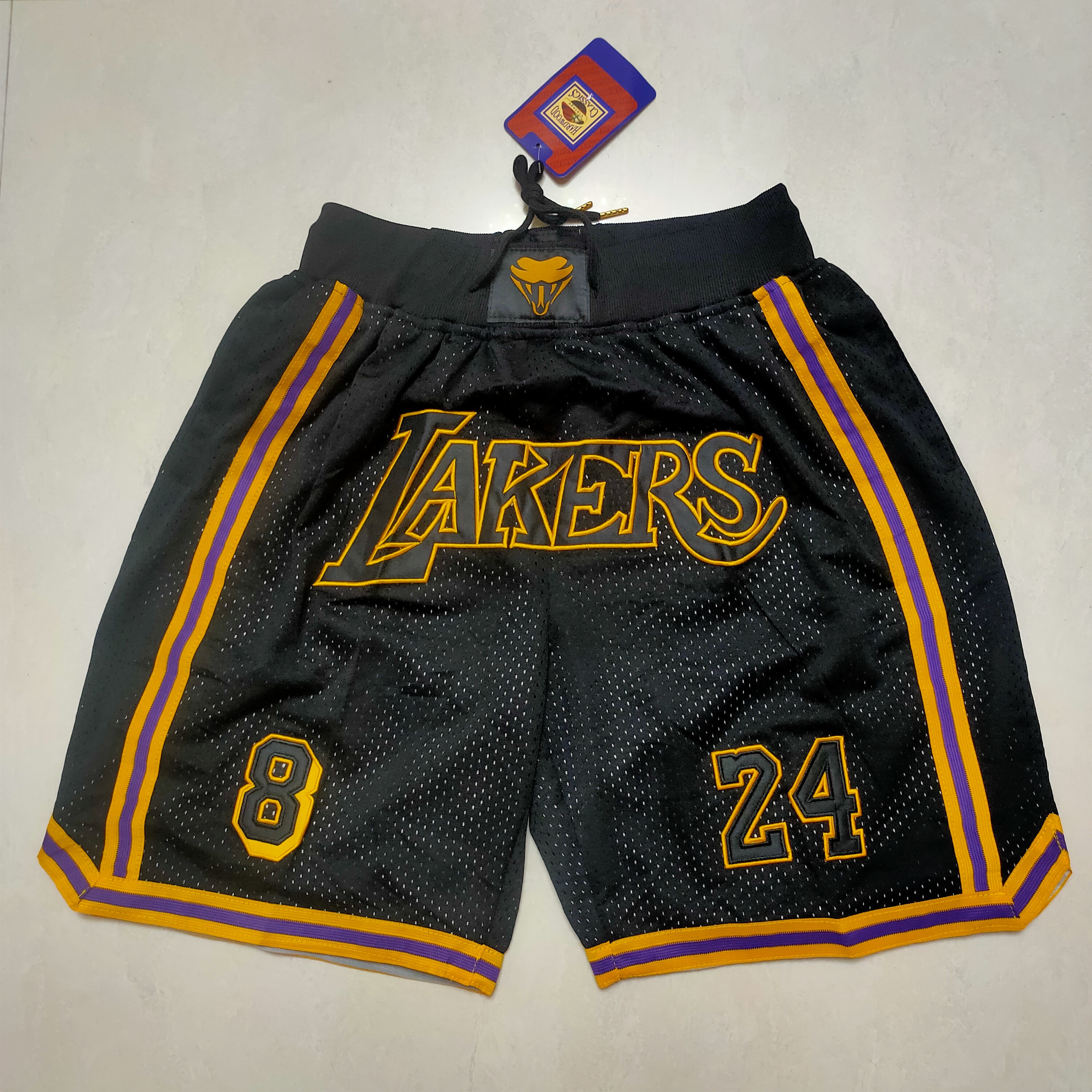 Lakers Pocket Shorts Embroidery