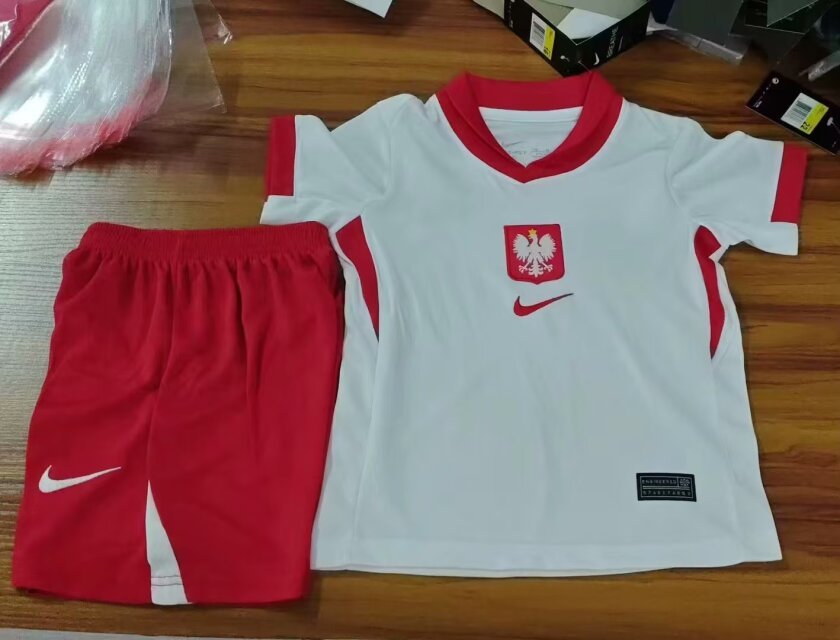 2024 Poland Home Kids Soccer Jerseys Yupoo