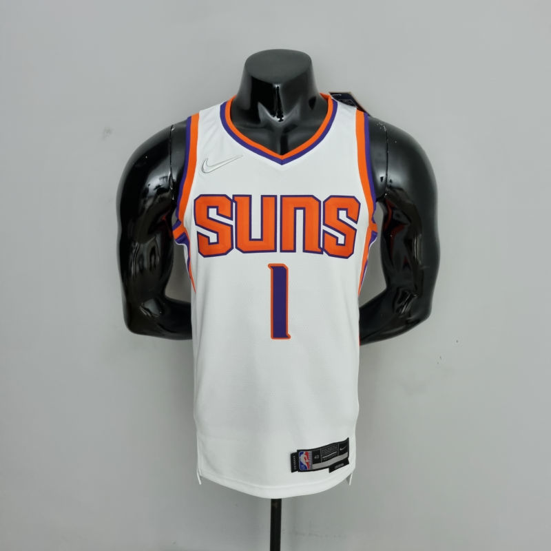 75th Anniversary Booker #1 Phoenix Suns White NBA Jersey S-XXL