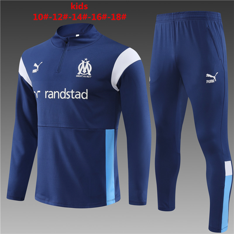 23-24 Marseille Kids Long Sleeve Training Suit Yupoo