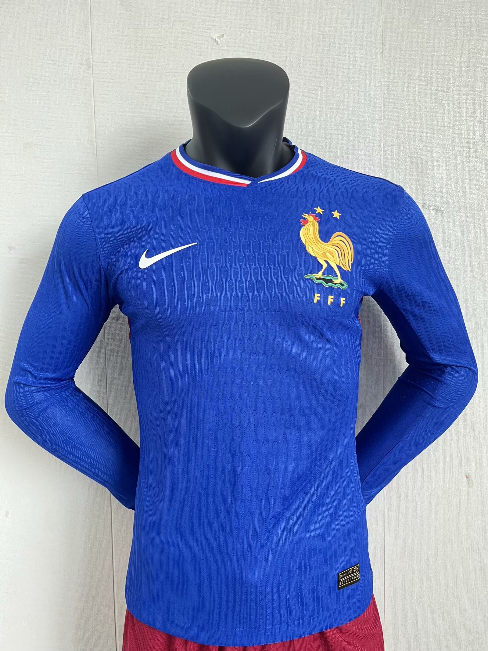 2024 France Home Player Version Long Sleeve Soccer Jerseys Yupoo