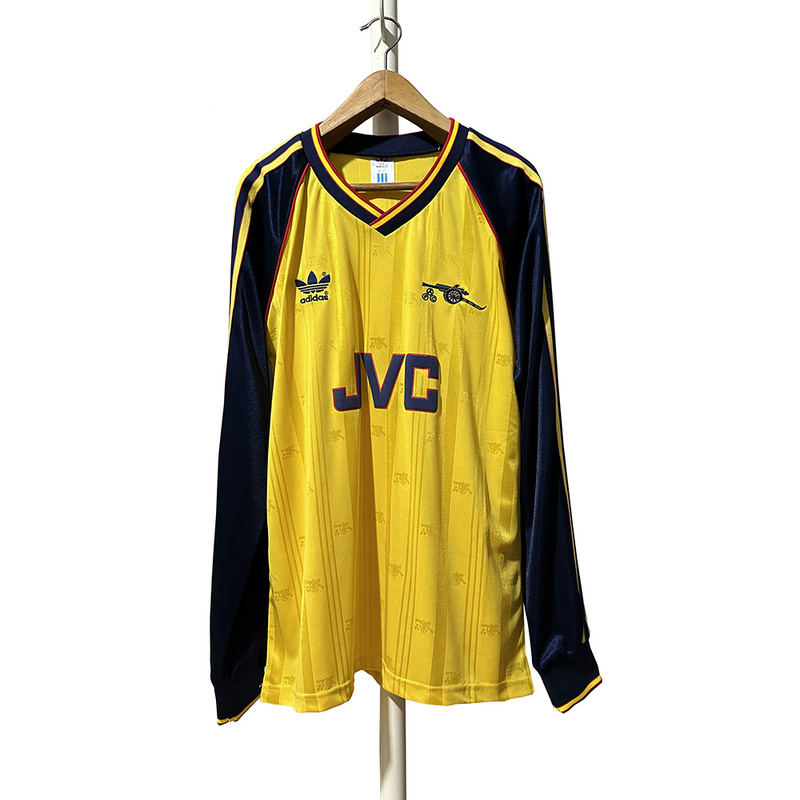 1988-91 Arsenal Away Retro Long Sleeve Soccer Jerseys Yupoo