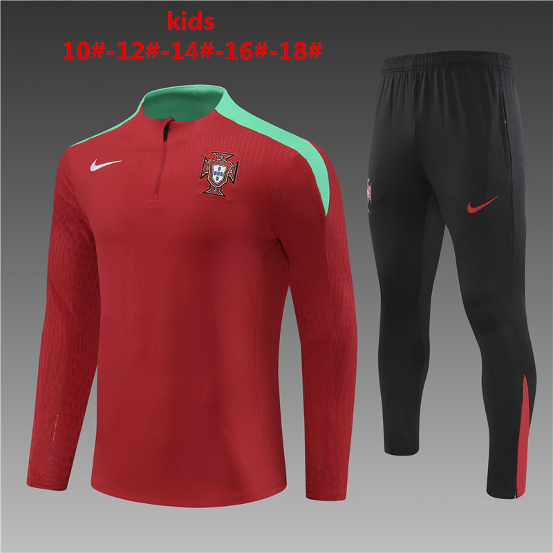 2024 Portugal Player Kids Long Sleeve  Training Suit Yupoo