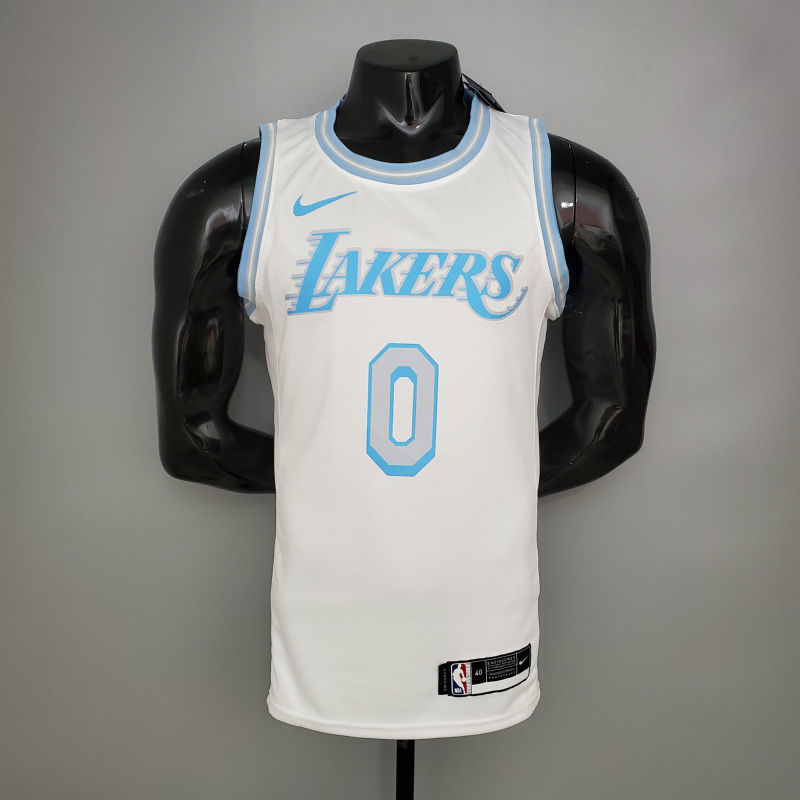 New Lakers KUZMA #0 Crew Neck Retro Limited Edition White S-XXL