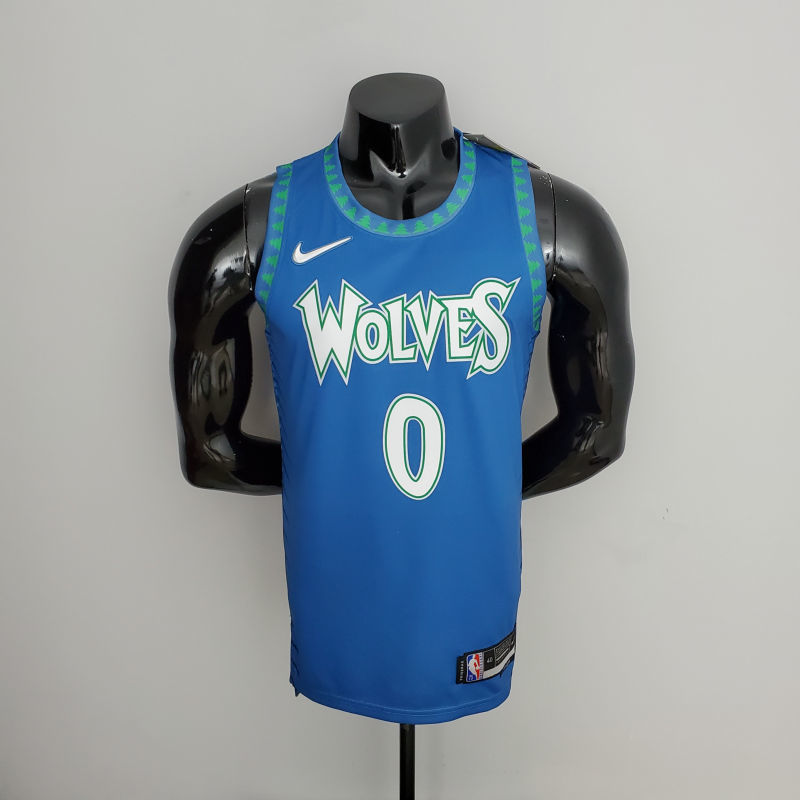 75th Anniversary 2202 Season RUSSELL#0 Minnesota Timberwolves City Edition Blue NBA Jersey S-XXL
