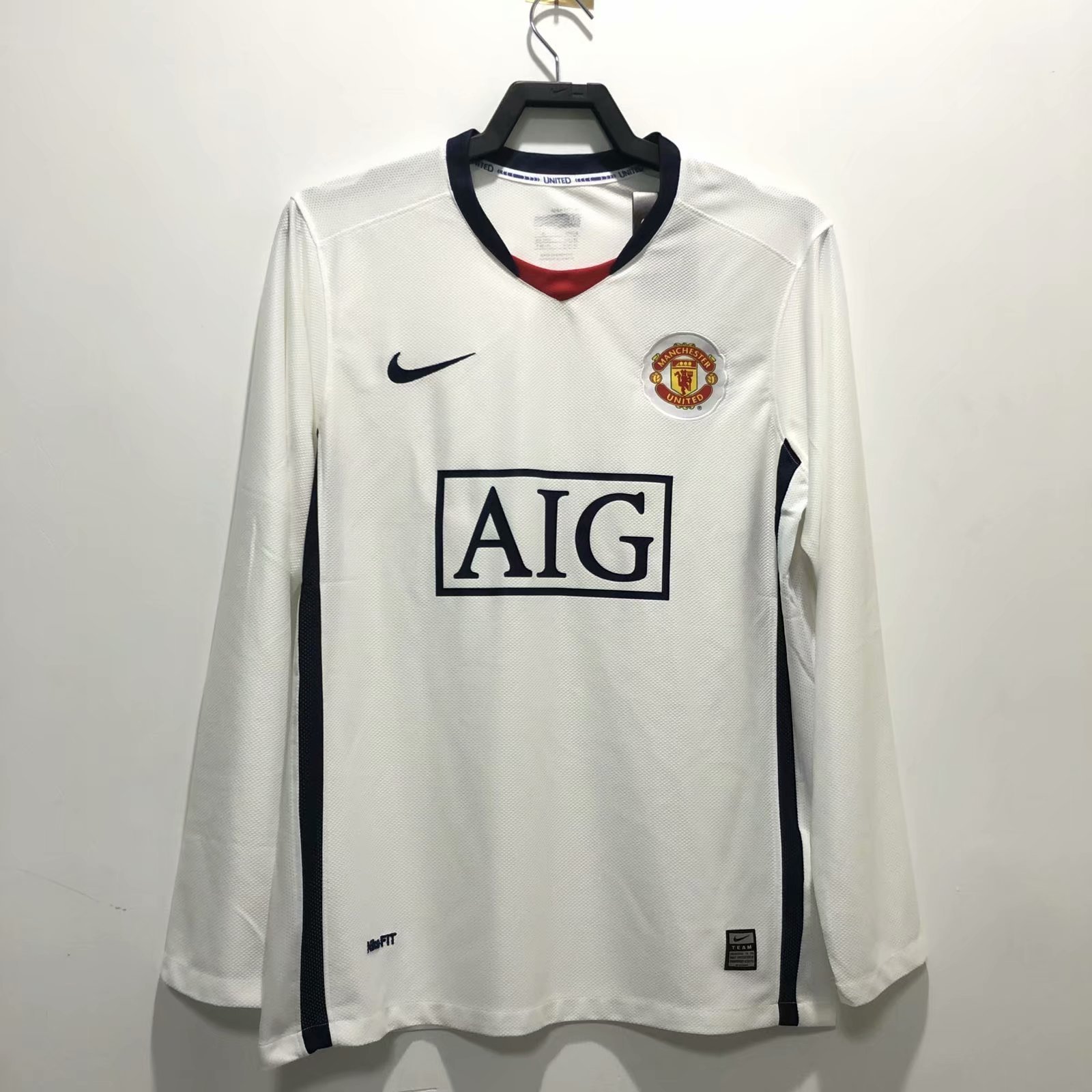 2008-09 M-anchester U-nited Away Retro Long Sleeve Soccer Jerseys Yupoo
