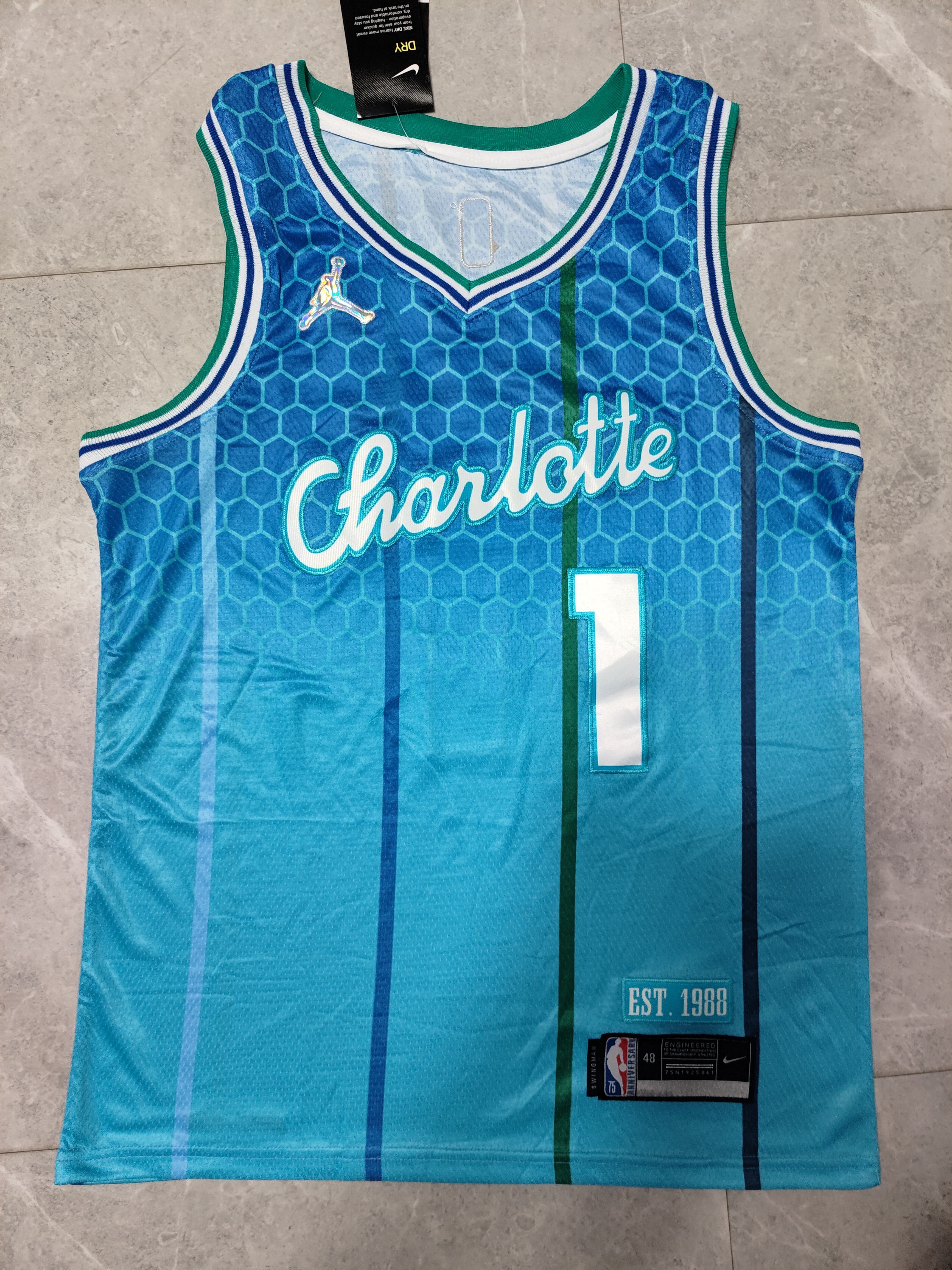 1Hornets #1 Embroidery