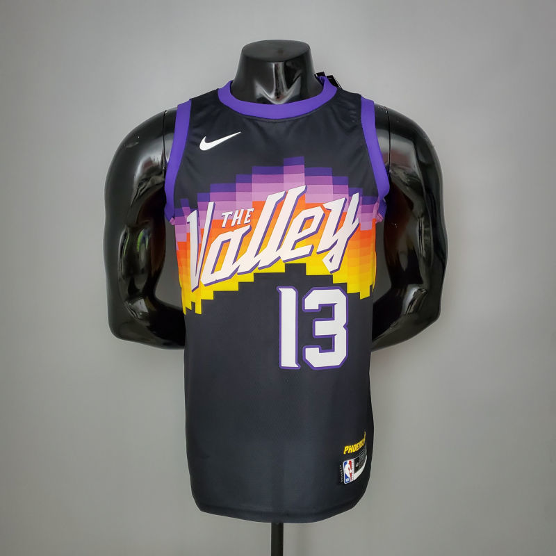 New NASH#13 Suns City Edition Black NBA Jersey S-XXL