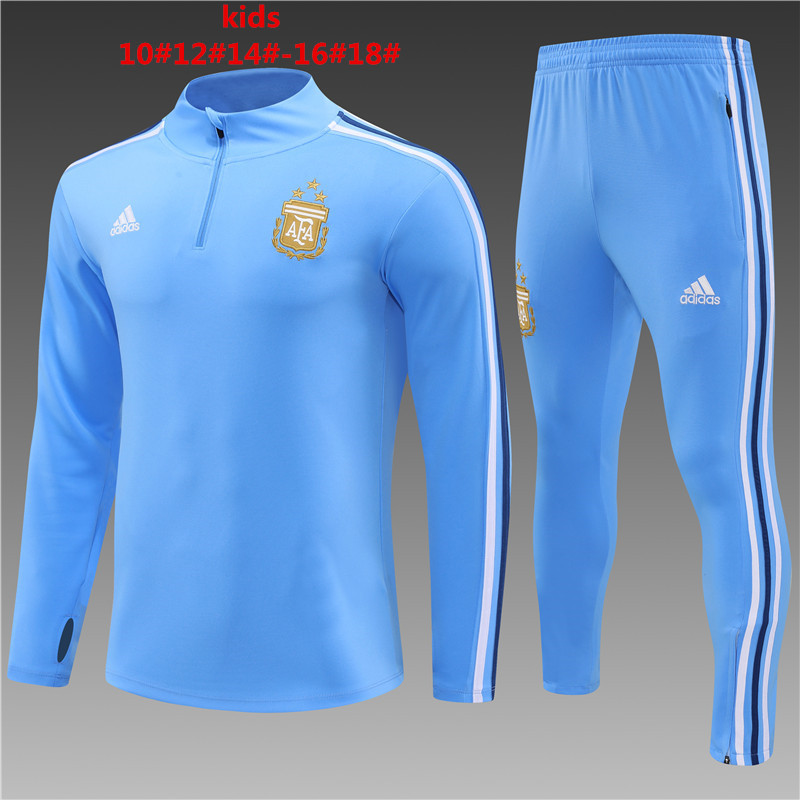 2023 Argentina Kids Long Sleeve Training Suit Yupoo