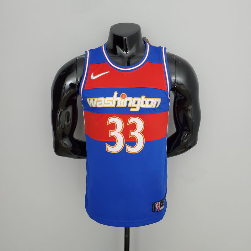 2022 Washington Wizards Kuzma #33 Talent City Edition Blue Red NBA Jersey S-XXL