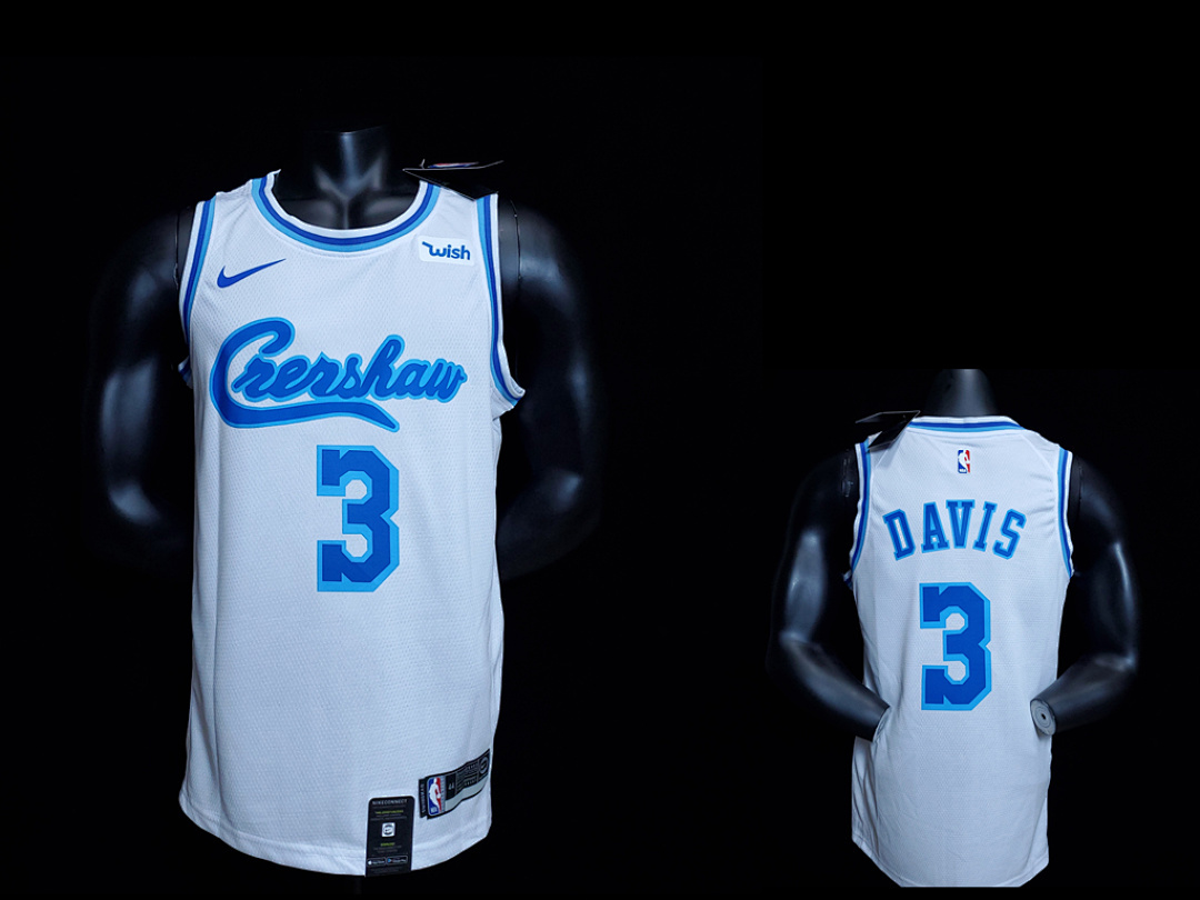 new DAVIS#3 Lakers white NBA jersey Size:XS-XXL Nike connect recognition