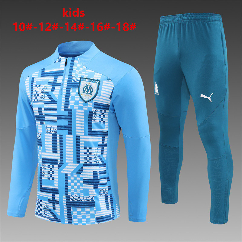 24-25 Marseille Kids Long Sleeve Training Suit Yupoo