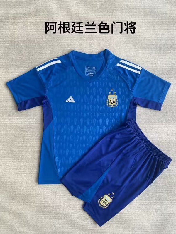 23-24 Argentina Goalkeeper Kids Soccer Jerseys Yupoo