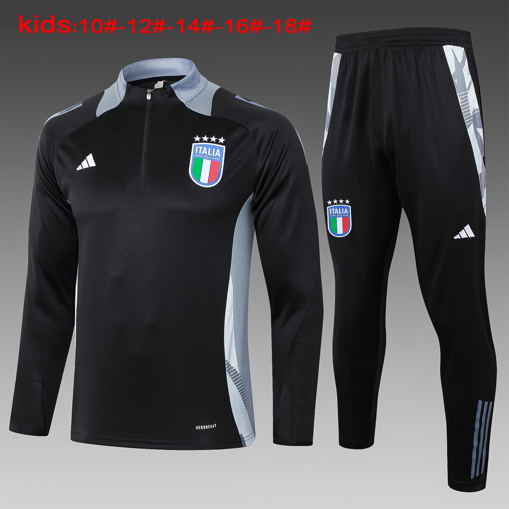 2024 Italy Kids Long Sleeve Training Suit Yupoo