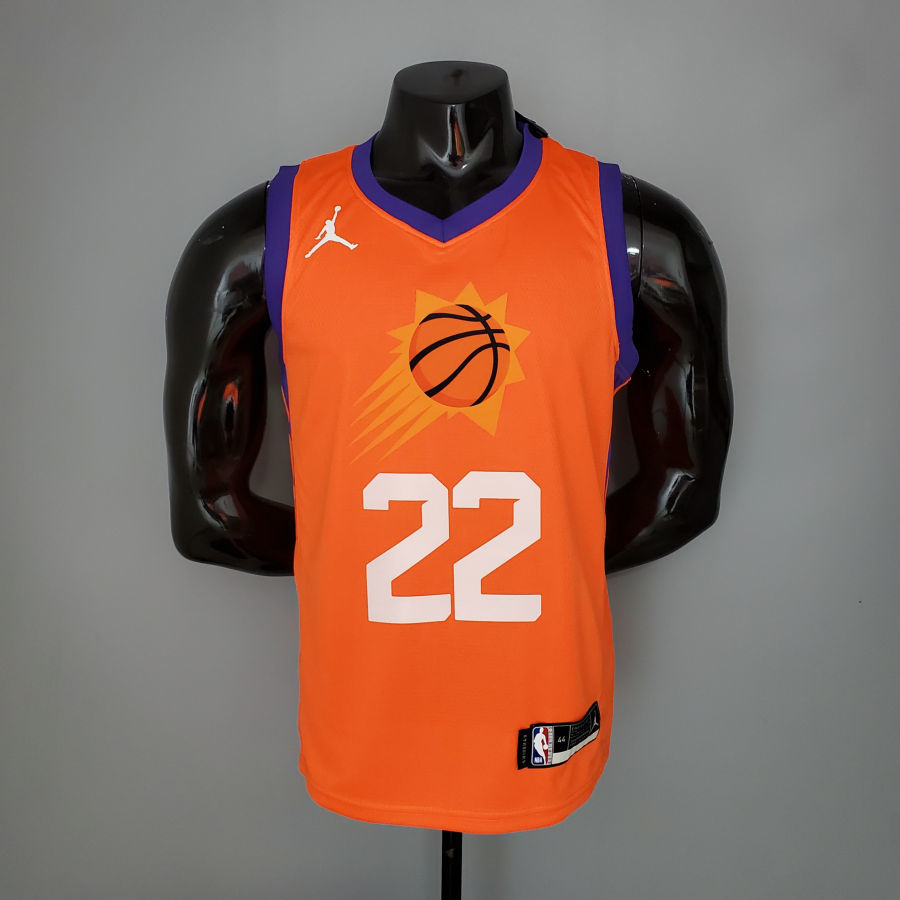 2021 AYTON#22 Suns Jordan Theme Orange NBA Jersey S-XXL
