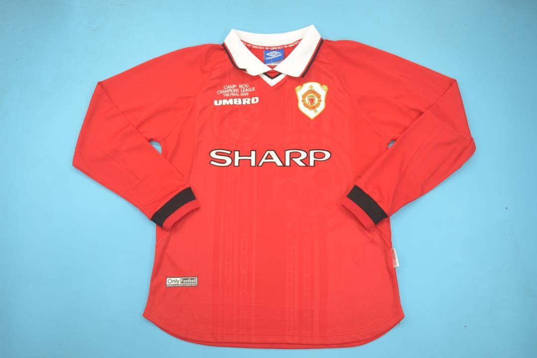 Man United home red long sleeves 99-00
