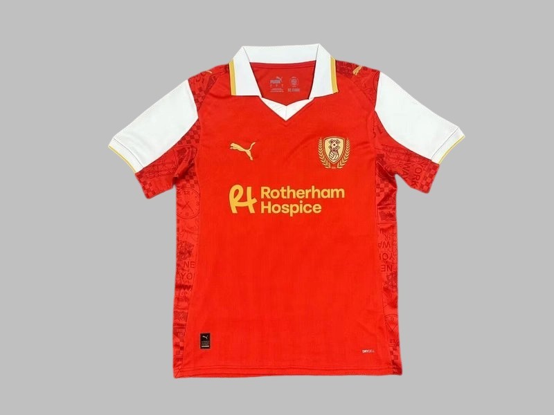 25-26 Rotherham Home Cheap Soccer Jerseys Yupo