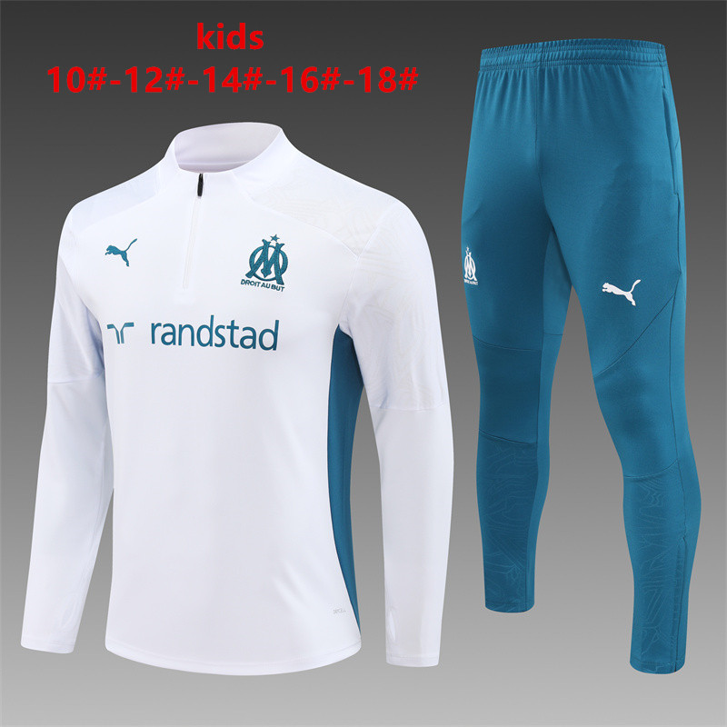 24-25 Marseille Kids Long Sleeve Training Suit Yupoo