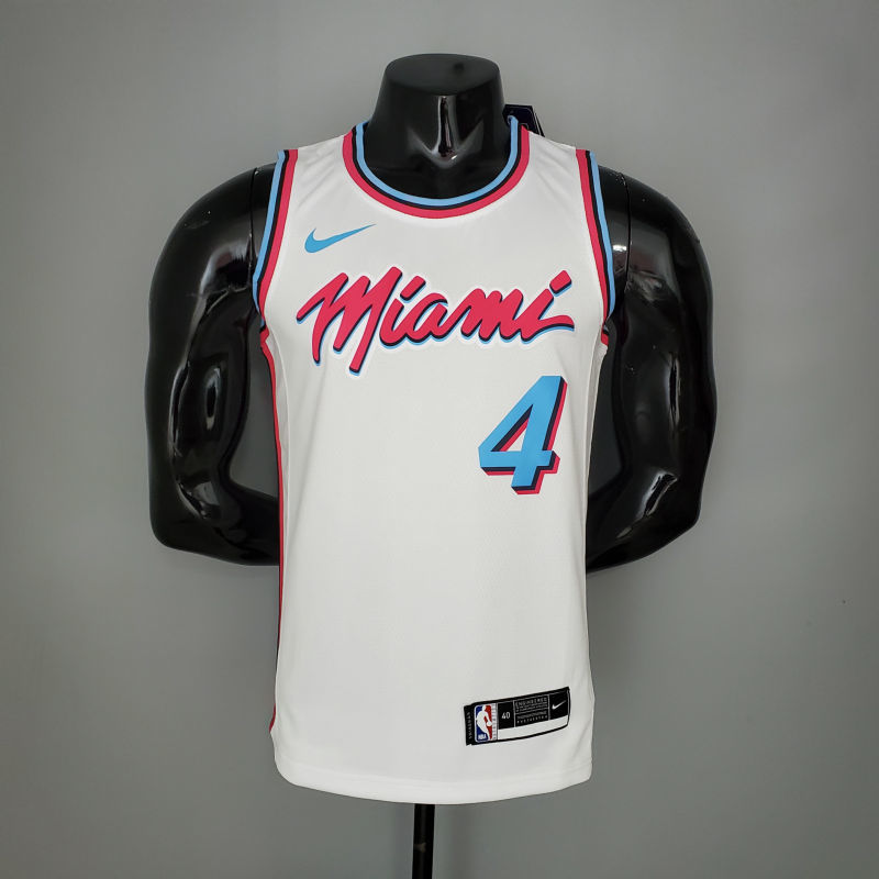 OLADIPO#4  Miami Heat V-neck White NBA jersey Size S-XXL