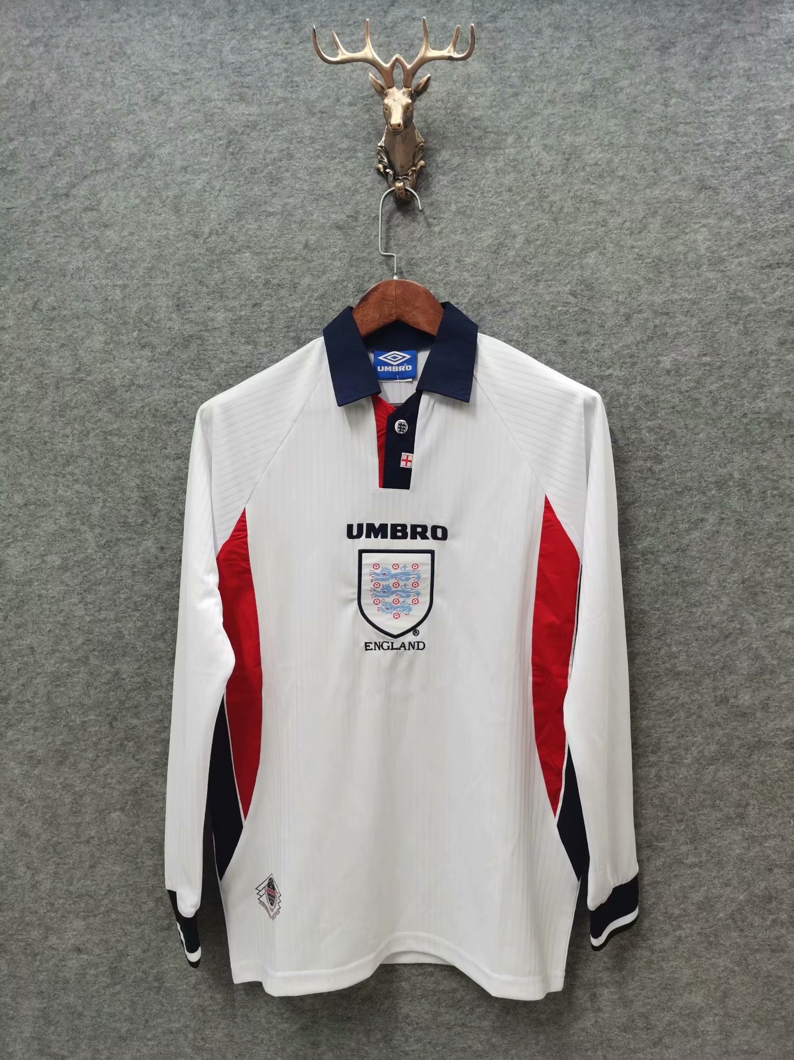 1998 England Retro Long Sleeve Soccer Jerseys Yupoo