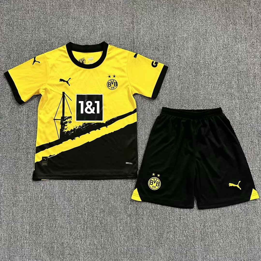 23-24 Dortmund Home Kids Soccer Jerseys Yupoo